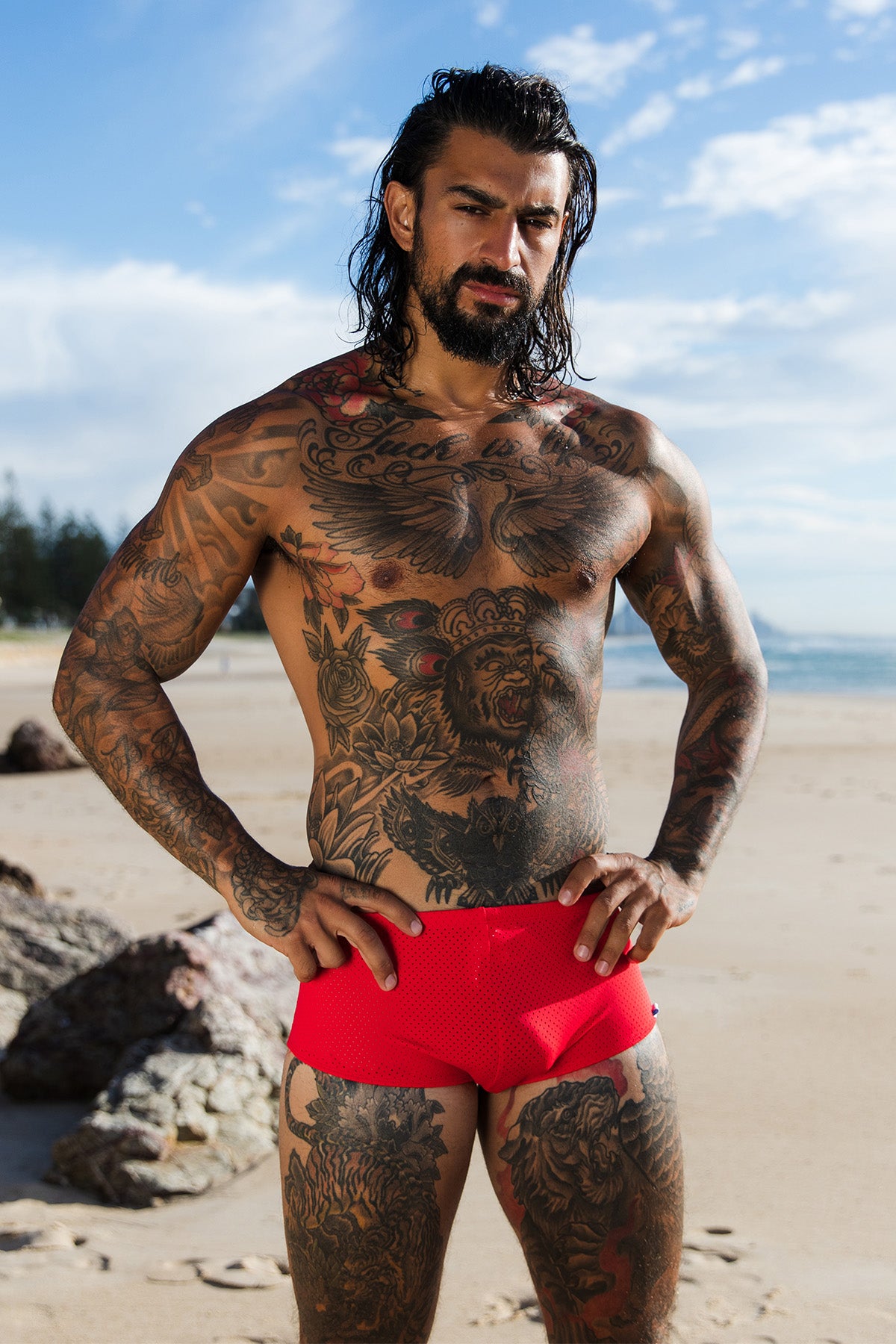 Bondi Red Spot 007 Trunks