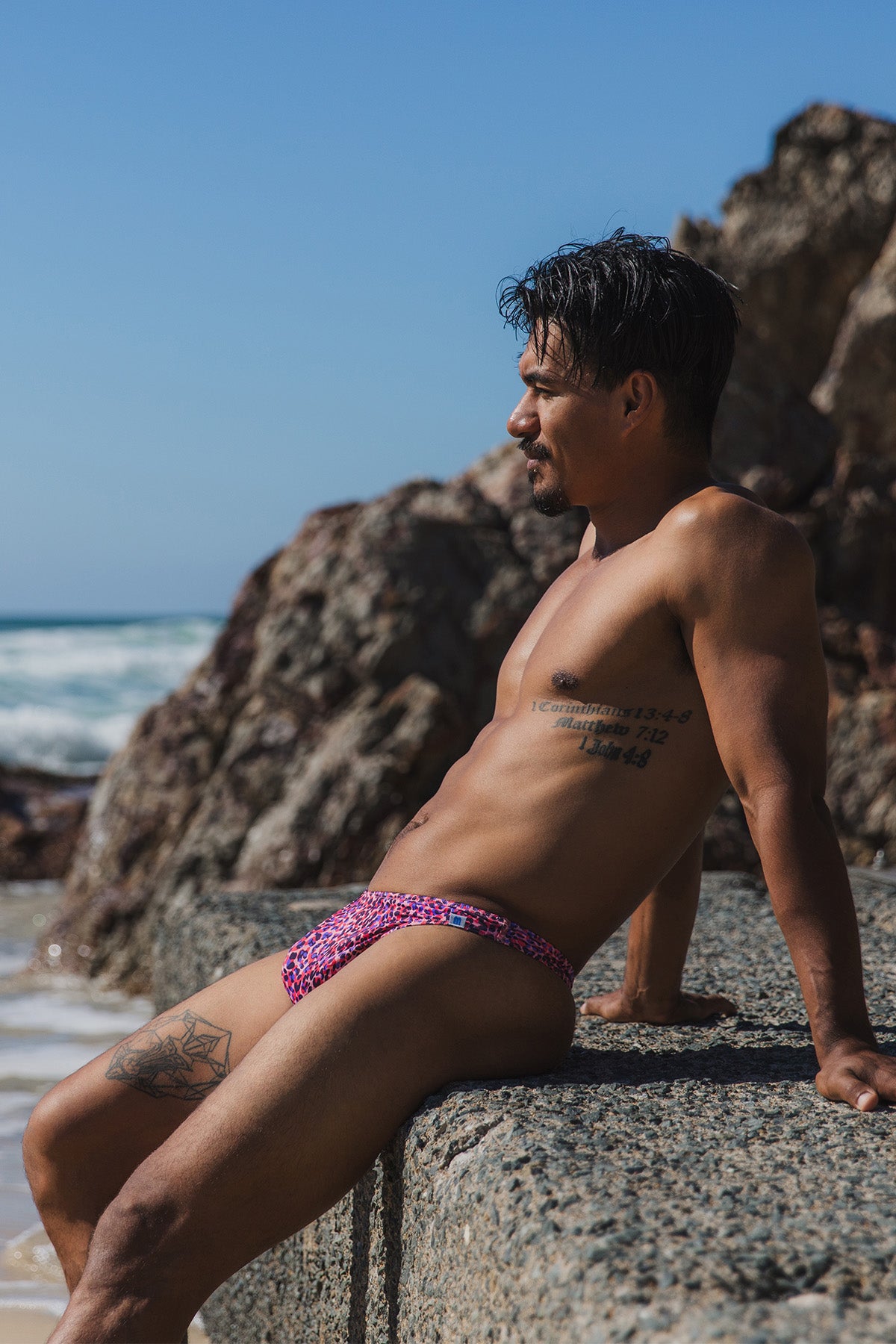 Coral Coast Pink Leopard 005 Clip Thong