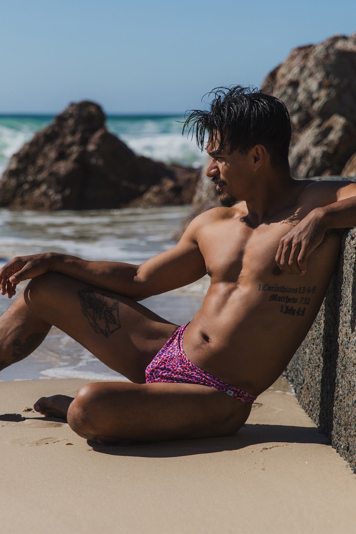 Coral Coast Pink Leopard 005 Clip Thong