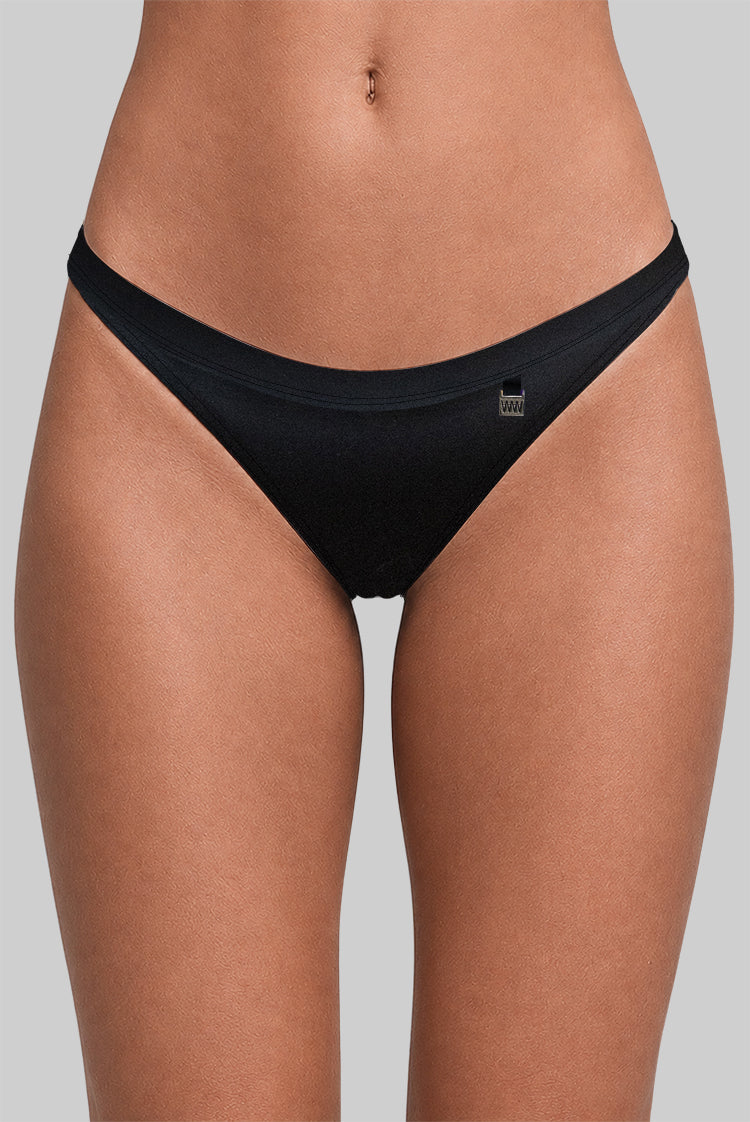 Matt Lycra 4221 Brazilian Bikini Bottom Black