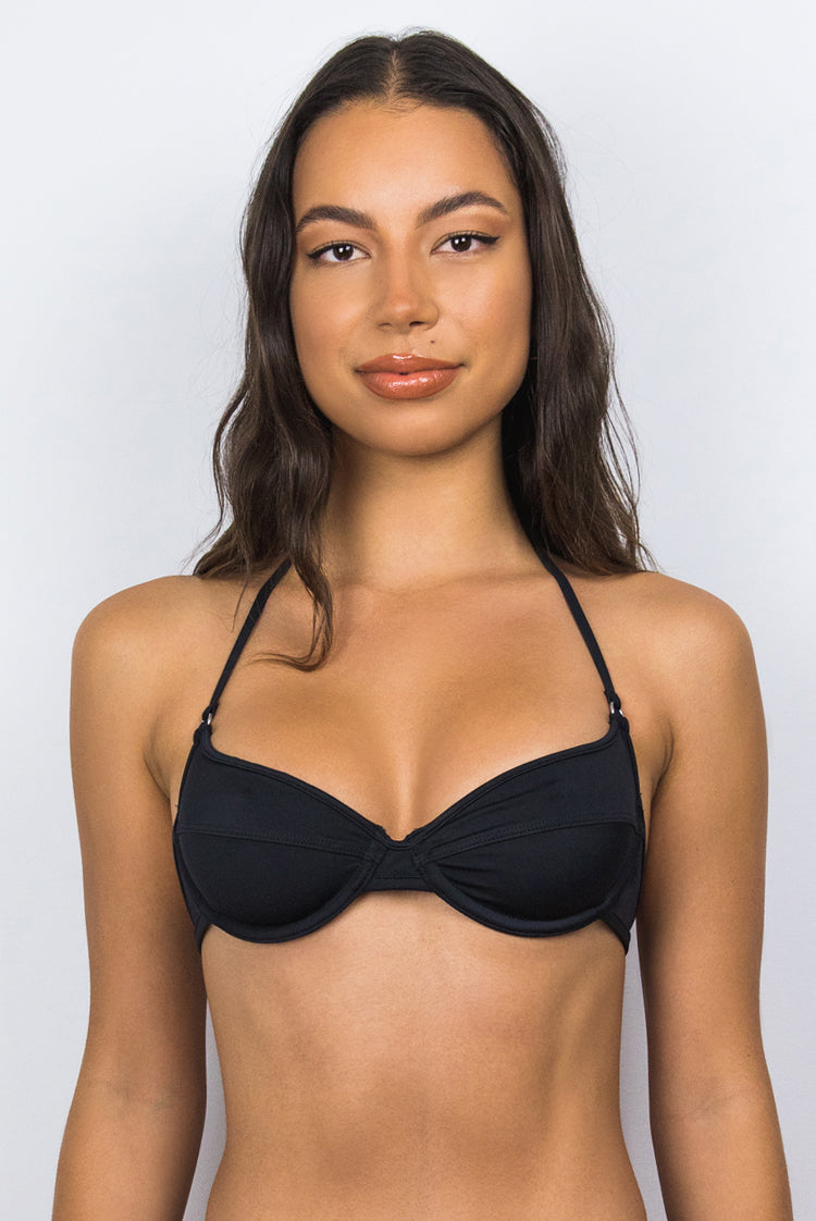 Matt Lycra 3223 Underwire Bikini Top Black