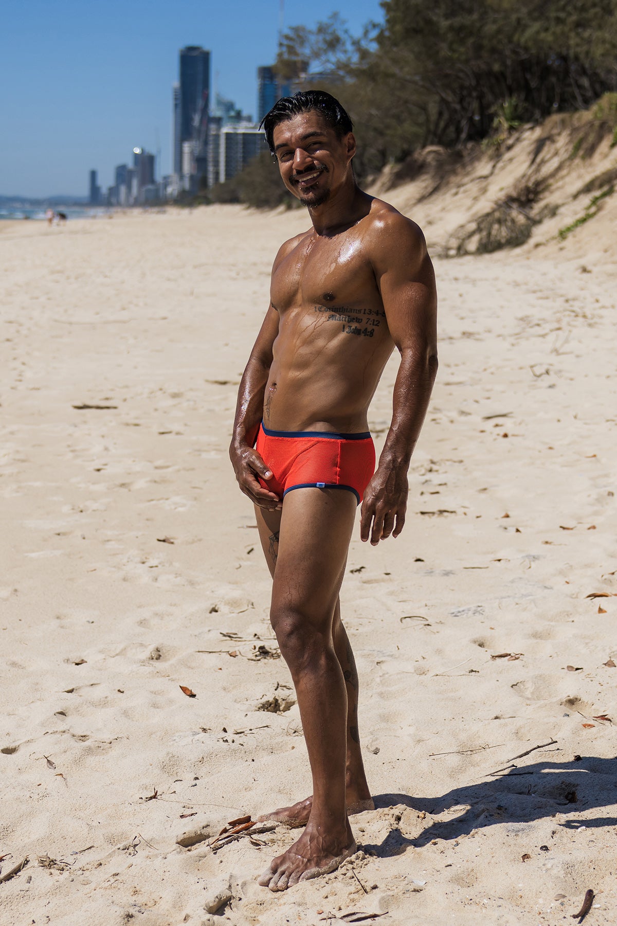 Micro Mesh Coral Midnight 007 Trunk