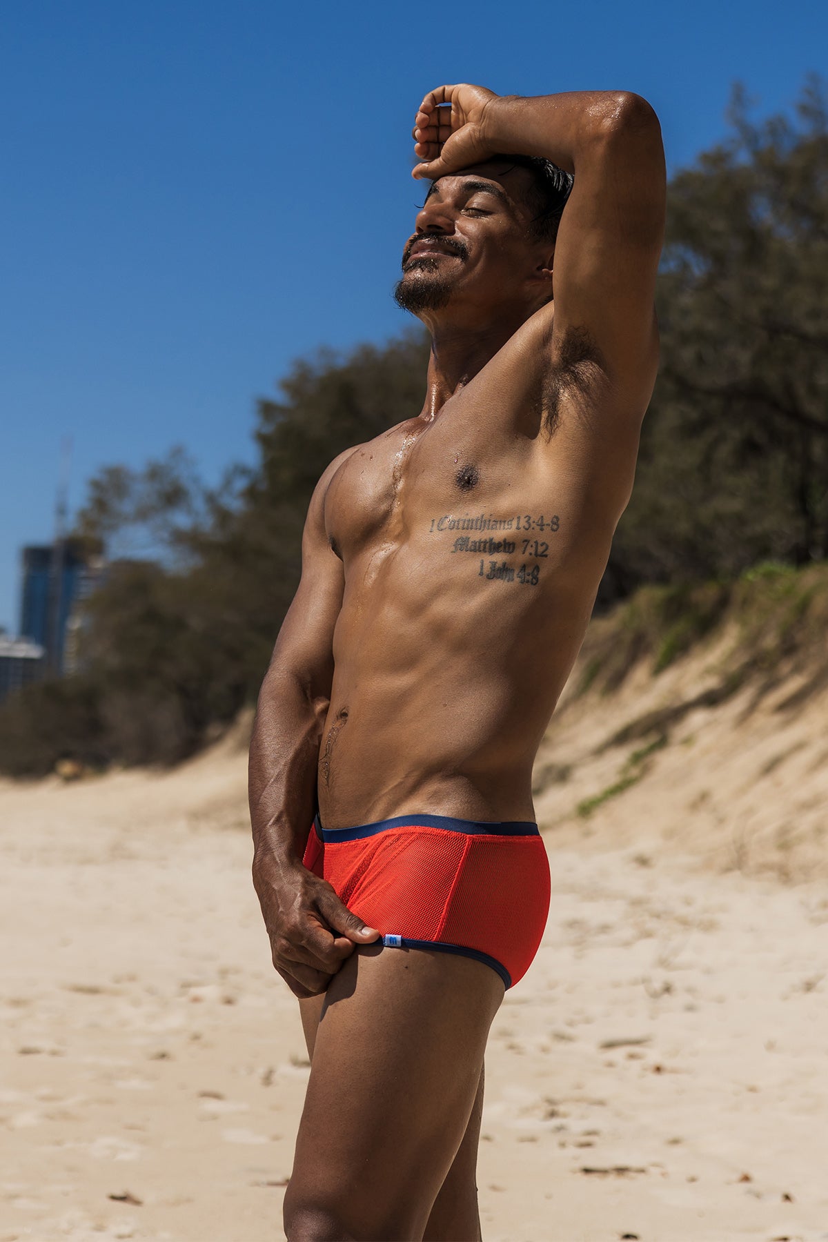 Micro Mesh Coral Midnight 007 Trunk