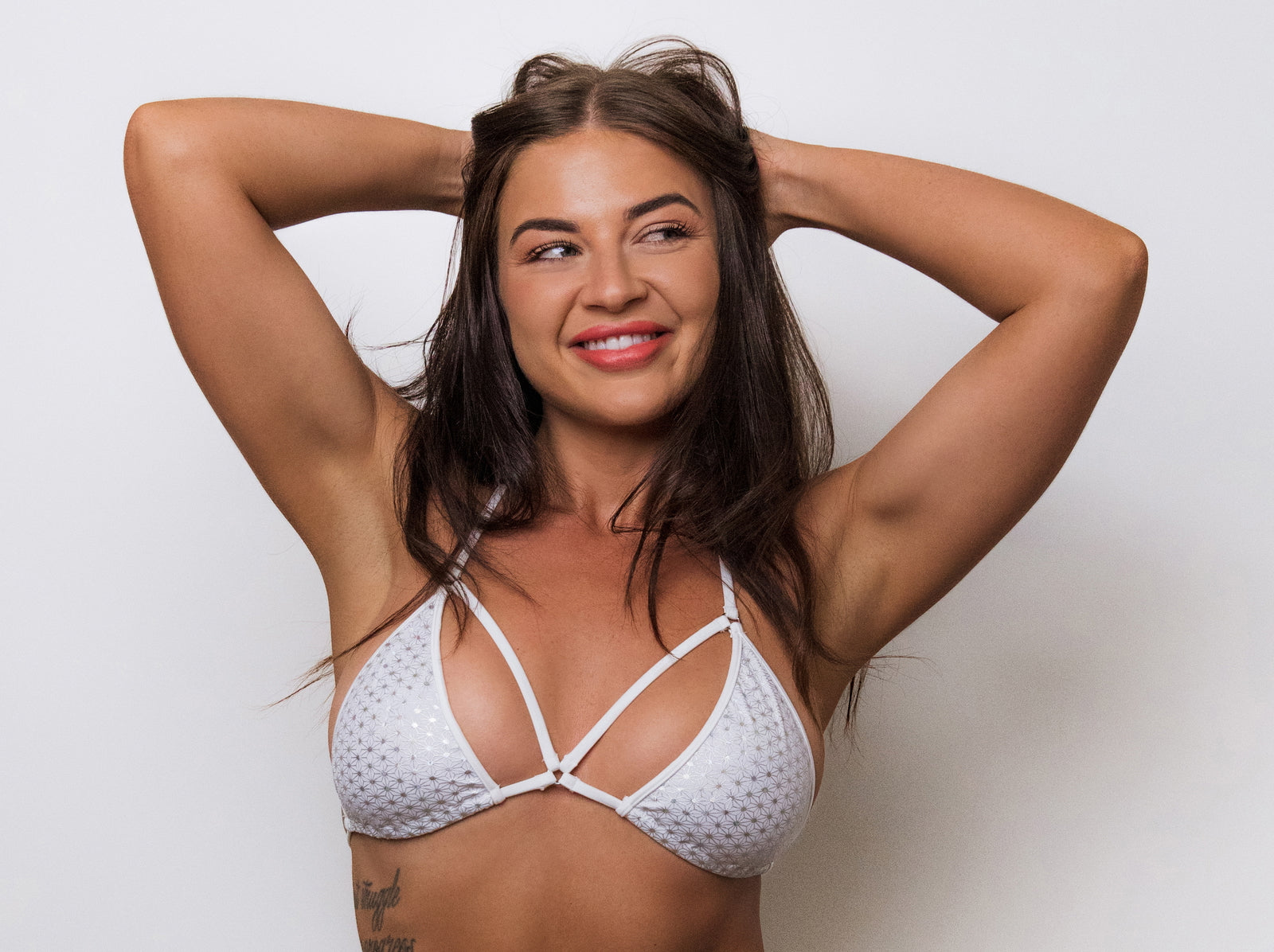 Supernova 3055 Tri Top Bikini White/Silver