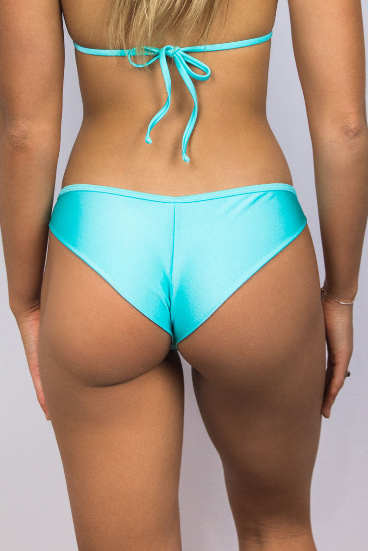 Matt Lycra 2595 Lined Cheeky Bikini Bottom Shiny Capri