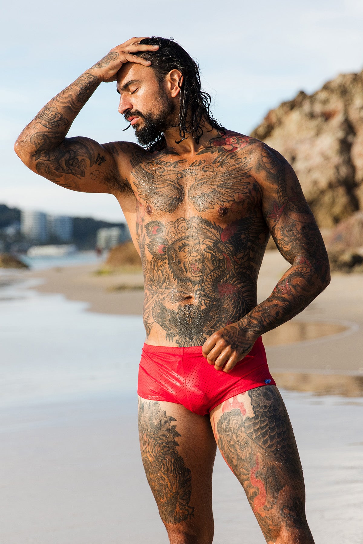 Bondi Red Spot 007 Trunks