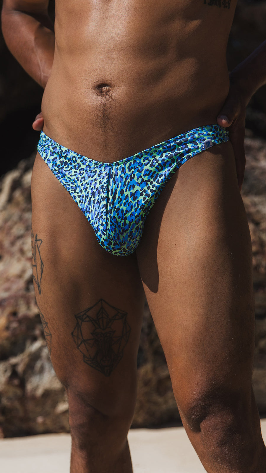 Coral Coast Blue Leopard 005 Clip Thong