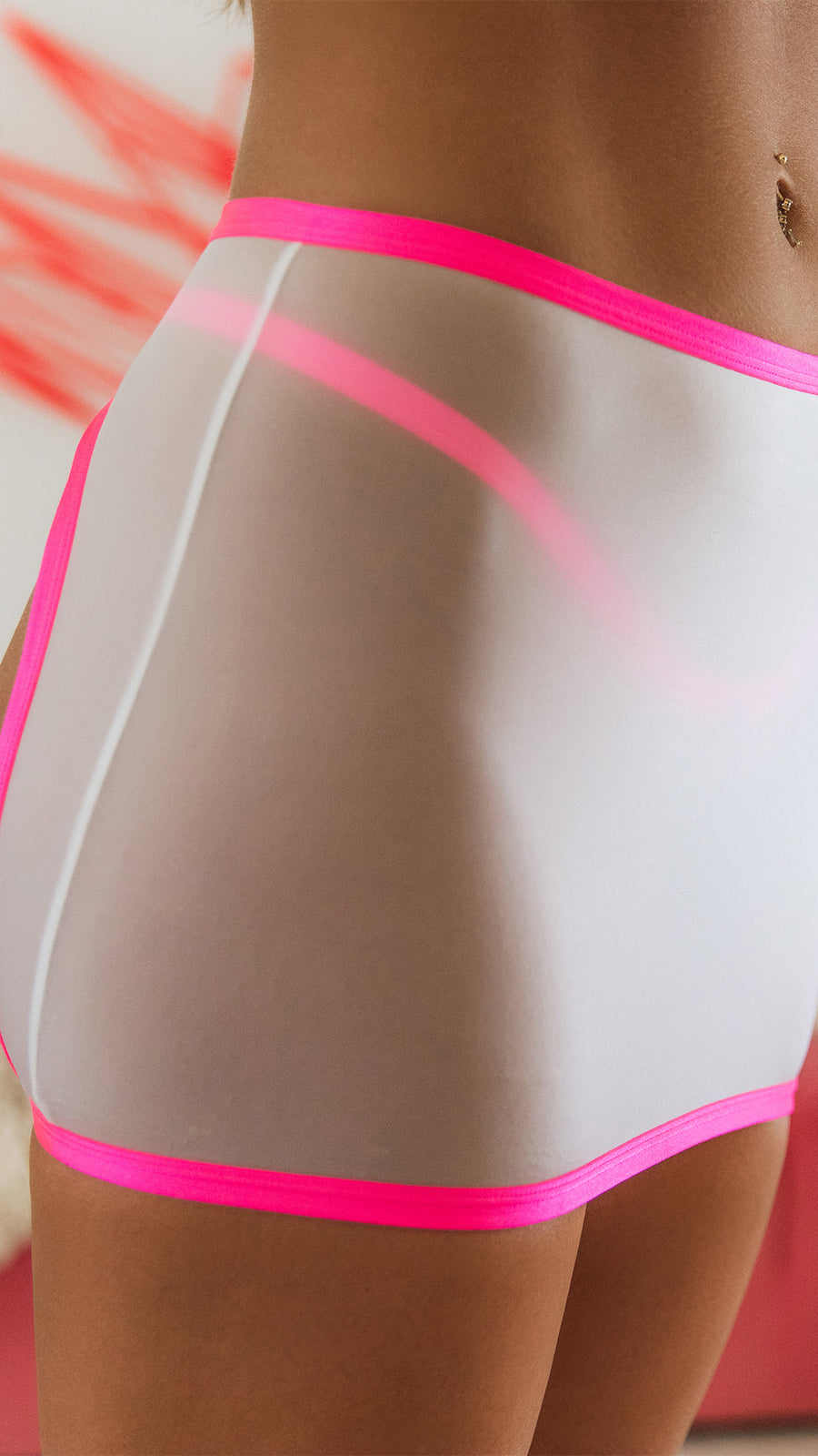 Electric Illusion White/Neon Pink 5121 Skirt
