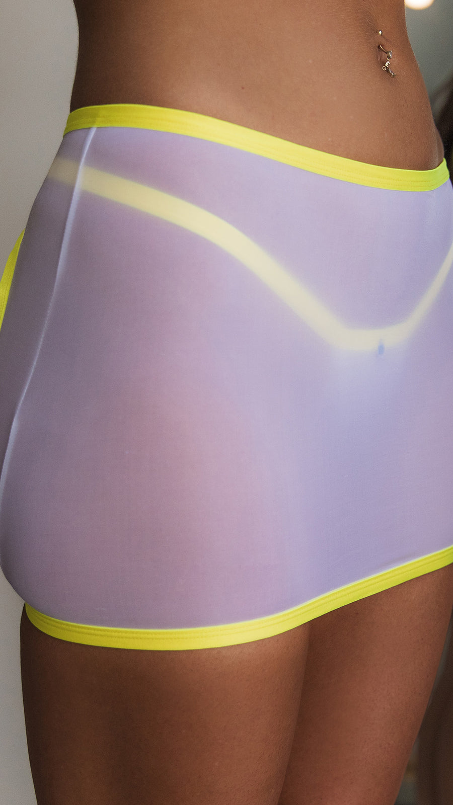Electric Illusion White/Neon Yellow 5121 Skirt