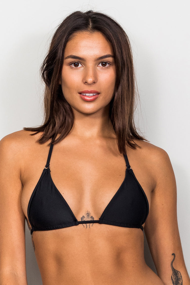 Matt Lycra 3553 Lined Tri Top Bikini Black
