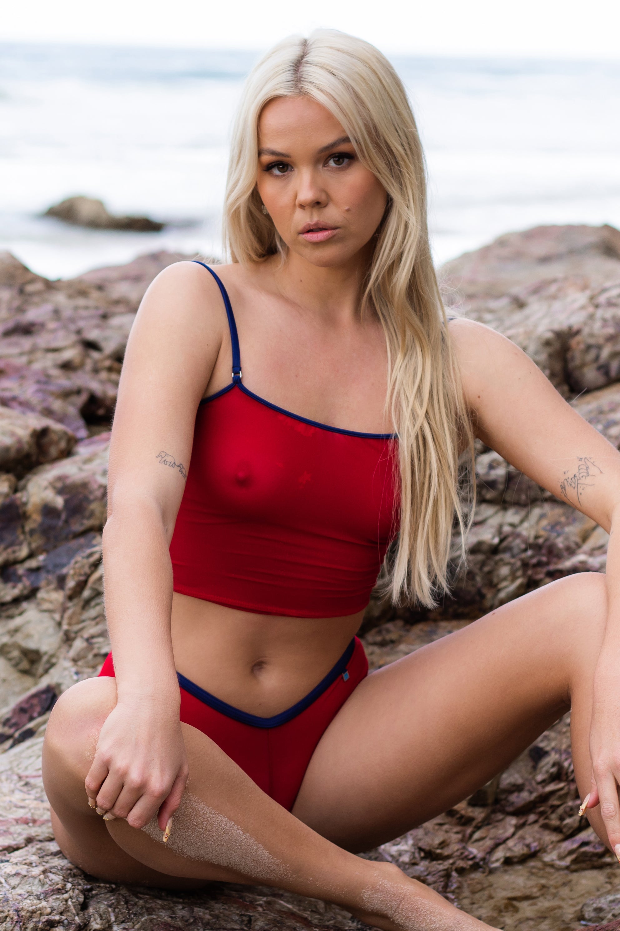 Naked Mesh Red/Navy 517 Shorts