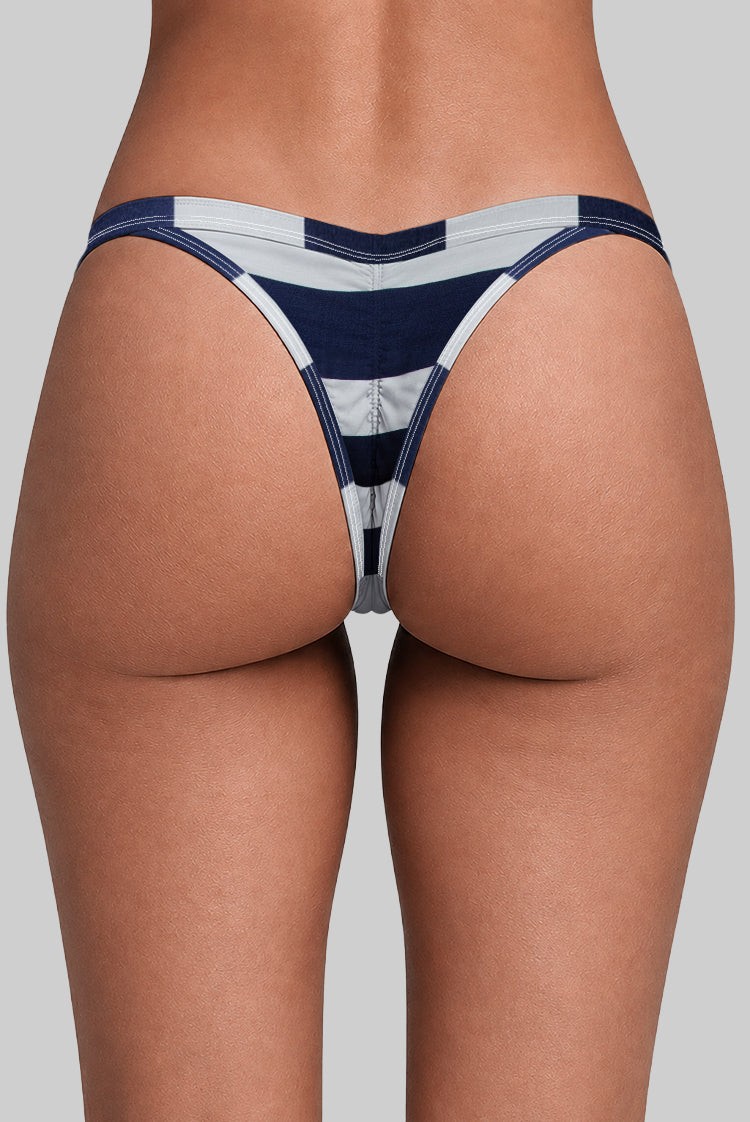 Sailor Stripe 4221 Brazilian Bikini Bottom Navy