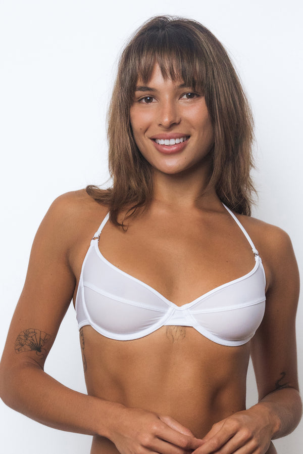 Sheer Vision 3223 Underwire Bikini Top White