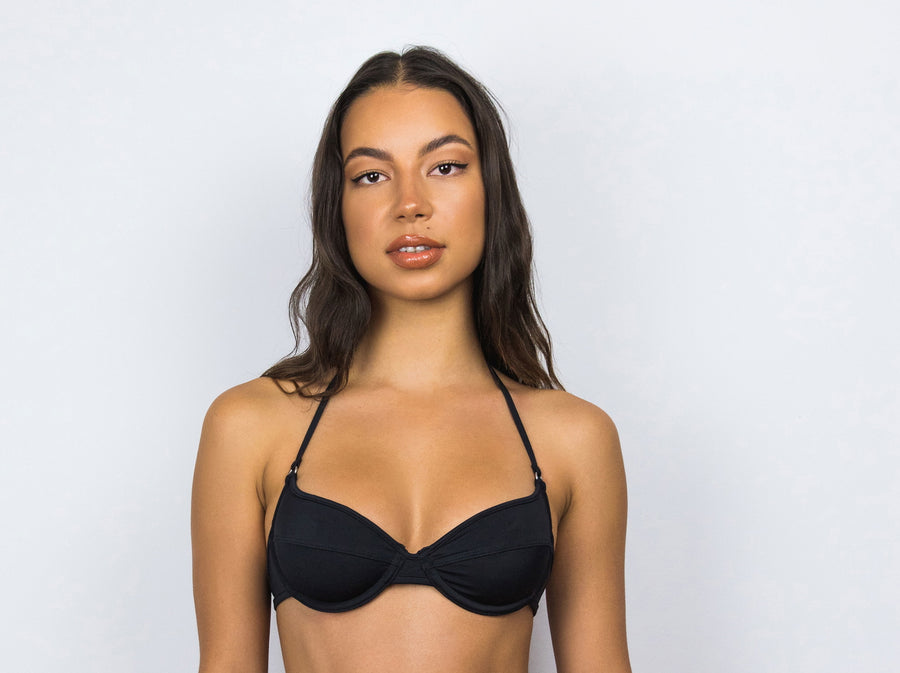 Matt Lycra 3223 Underwire Bikini Top Black