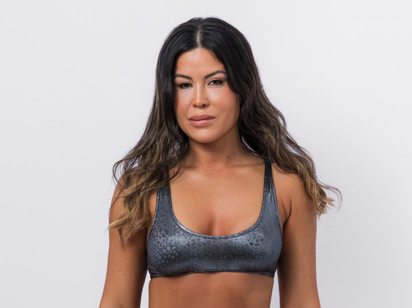 Opaline Denise Crop Bikini Top Black