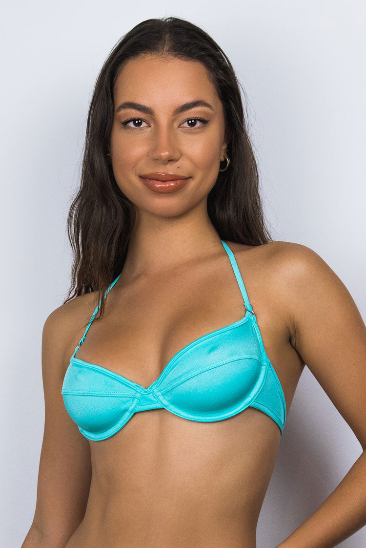 Matt Lycra 3223 Underwire Bikini Top Shiny Capri