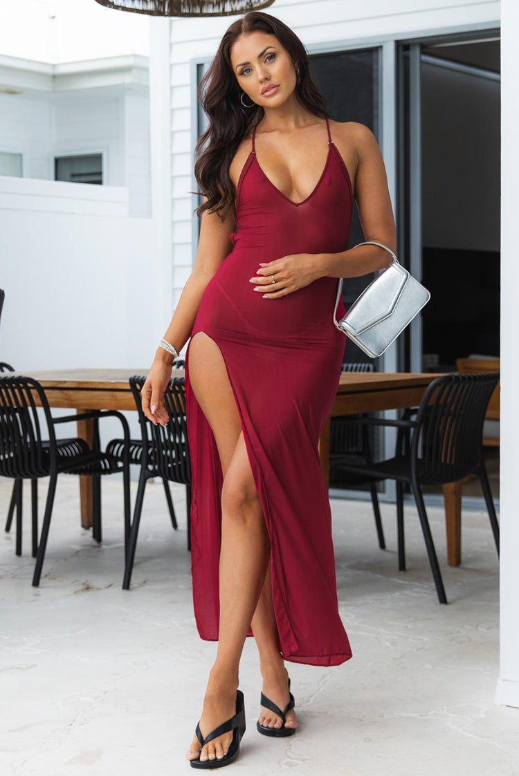 Sculpted Curves 5884 Maxi Dress Ruby